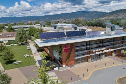 Penticton campus of ʪƵ from a bird's eye view.